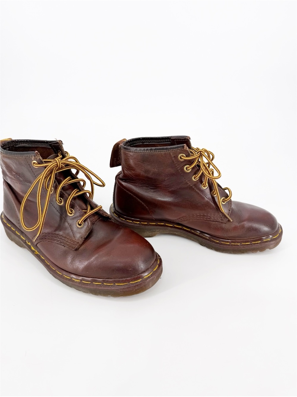 Vintage 90s Dr Martens Brown Boots Made in England Doc Martens AW004 - Picture 3 of 12